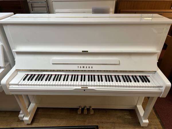 Gebrauchtklavier<br>Yamaha U1 weiss poliert – Bild 5